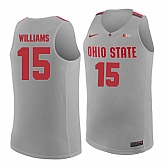 Ohio State Buckeyes #15 Kam Williams Gray College Basketball Jersey Dzhi,baseball caps,new era cap wholesale,wholesale hats